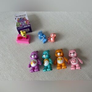 Carebears Lot of 7 Toys Including 4 Posable Figures